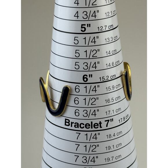 Madewell Gold Tone & Blue Enamel Cuff Bracelet - Picture 6 of 8